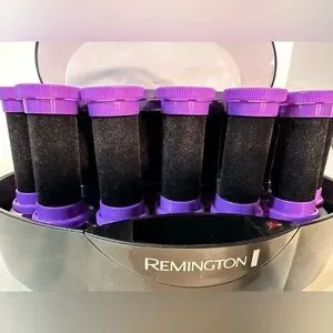 Remington KF 201 Velvet Hot Curlers Purple Grey No Clips 3 Sizes Tangle Free