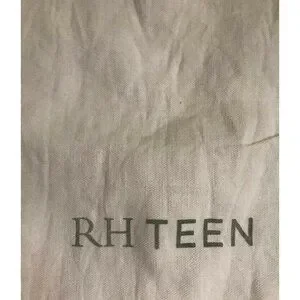 Restoration Hardware Canvas Bag Cream 11 X 18 Drawstring Gift Storage RH Teen