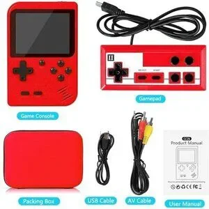 Retro Handheld 400 NES SNES Classic Games Console System Handheld Portable RED