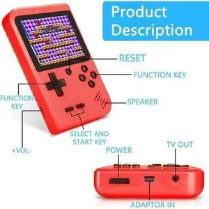 Retro Handheld 400 NES SNES Classic Games Console System Handheld Portable RED