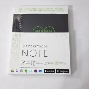 Rocketbook Note Smart Reusable Spiral Notebook Dot-Grid And Lined 5" X 7" NEW