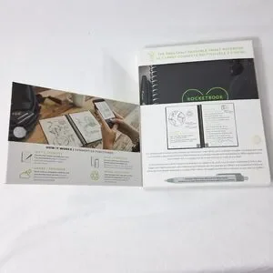 Rocketbook Note Smart Reusable Spiral Notebook Dot-Grid And Lined 5" X 7" NEW
