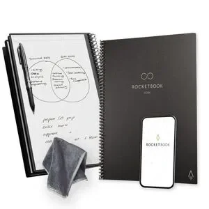 Rocketbook Note Smart Reusable Spiral Notebook Dot-Grid and Lined 5" X 7" NEW