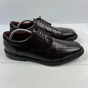 Rockport Mens Size 10 Mahogany Fair Oak Bike Toe Oxford K62536