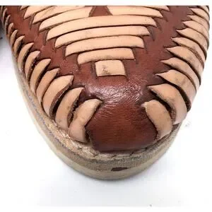 Rodeo Durango Huarache Sandals Shoes Mens 12 Brown Tan Woven Leather Rubber Sole