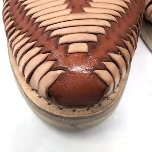 Rodeo Durango Huarache Sandals Shoes Mens 12 Brown Tan Woven Leather Rubber Sole
