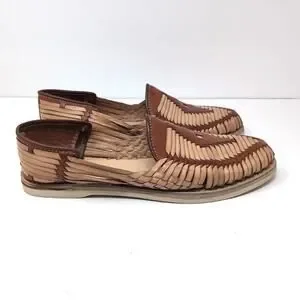 Rodeo Durango Huarache Sandals Shoes Mens 12 Brown Tan Woven Leather Rubber Sole