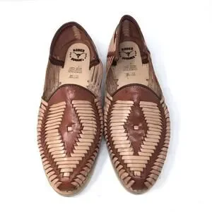 Rodeo Durango Huarache Sandals Shoes Mens 12 Brown Tan Woven Leather Rubber Sole