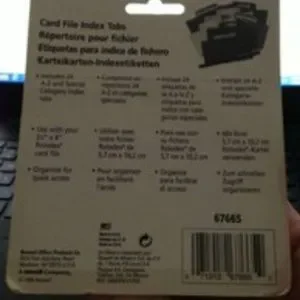 Rolodex Index Tabs Necessities Vintage New In Pac