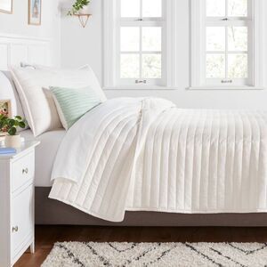 Room Essentials - Full/Queen Satin Quilt Ivory - Room Essentials: Mi Ivory