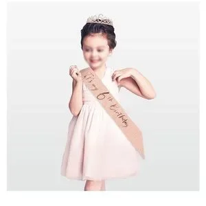 Rose Gold 6th Birthday Tiara And Sash Set
