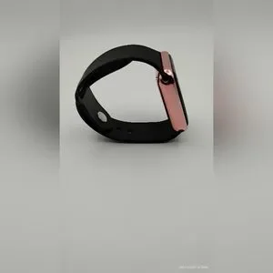 Rose Gold Smartwatch With Black Band