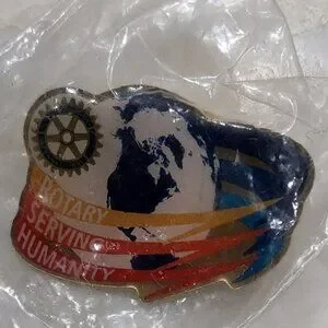 Rotary International Pin with World Map Design Rotary International Pin with World Map Design