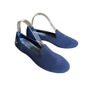 Rothy's Zodiac Sign Ballet Flats Pisces Navy Blue Limited Edition Embroidered Si