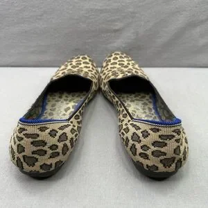 Rothys The Loafer Womens Size 8 Flats Leopard Print Slip-On Comfort Shoes