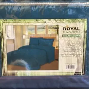 Royal Bamboo King Duvet Cover 3pc Set Hunter Green