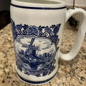 Royal Goedewaagen Gouda Holland Blue White Windmi