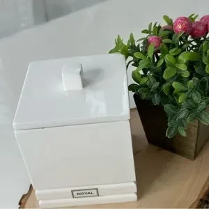 ROYAL Multi Purpose Container BATHROOM VANITY Any Room Storage WHITE With Lid