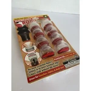 Ruby Sliders - 8 Pieces - Flexible Chair Or Leg Sliders Helps Prevent Scratches