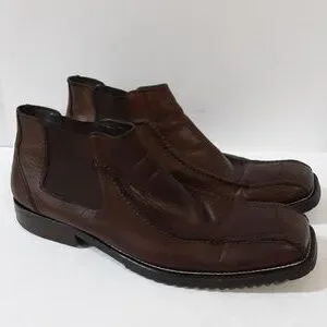 Rush Gordon Rush Men Ankle Boot Leather Brown 11 Pull On Casual Y2k Office
