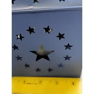 Rustic Barn Star Blue Metal Lantern For LED Candle Holder Patriotic 4th July New