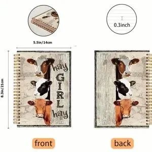 Rustic Brown And White Notebook For Office