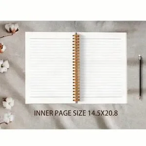 Rustic Brown And White Notebook For Office