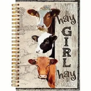 Rustic Brown and White Notebook for Office