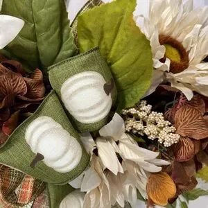 Rustic Fall Sunflower & Pumpkin Wreath