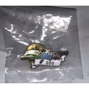 Saginaw 200 Bowling Label Pin Vintage