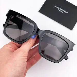 Saint Laurent New Wave SL507 001 BRAND NEW Sunglasses Black Gray Square Unisex