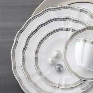 Salad Plate Carlton Platinum By ROYAL CROWN DERBY