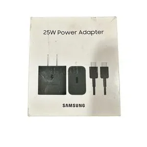 Samsung 25W Power Adapter With USB-C Cable Black Rapid Charging