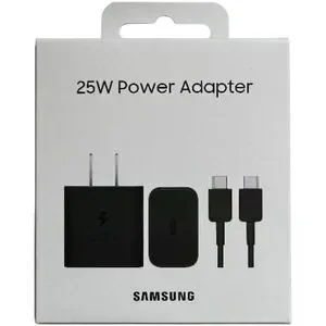 Samsung 25W Power Adapter with USB-C Cable Black Rapid Charging