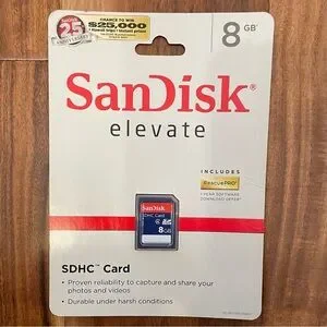 SanDisk Elevate 8 GB SDHC Card Memory Card 2012