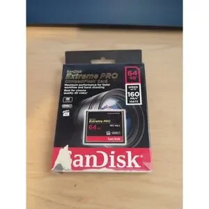 SanDisk Extreme Pro 64 GB CompactFlash CF Card – 160 MB/s – New OPENED