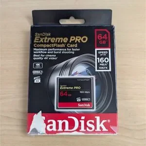 SanDisk Extreme Pro 64 GB CompactFlash CF Card – 160 MB/s – New OPENED