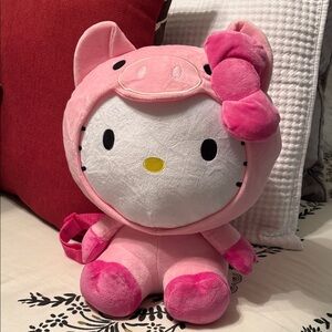 Sanrio Hello Kitty Piggy Plush Backpack