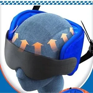 SARISUN Travel Pillows For Airplanes 360° Support Headrest Pillow With Eye Mask
