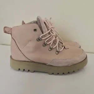 Satorisan Pink High Top Sneakers Shoes Leather Women's Size EU 38 US 7