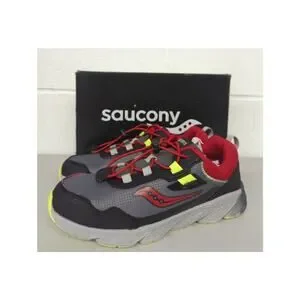 Saucony size 4.5 m wnd shld 3.0 grey red SK267278 sneakers shoes