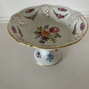 Schumann Bavaria Chateau Dresden Royal Dresner Art Footed Bowl