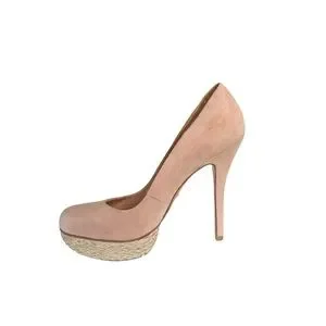 SCHUTZ Blush Suede Leather Jute Wrapped Platform Stiletto Heel Pumps Women’s