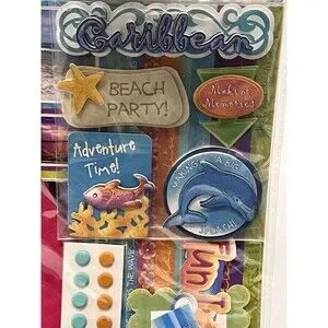Scrapbook Kit Cruise Caribbean Vacation Stickers Die-Cuts Journaling 240pc NEW