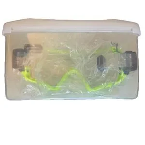 SeaDive Superba 3 Yellow Adjustable HD Divers Snorkel Mask With Case New W Tags