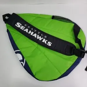 Seattle Seahawks Sling Bag Single Strap Backpack Forever Collectibles Green Blue