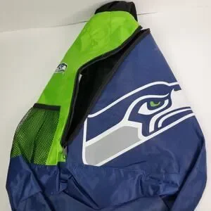 Seattle Seahawks Sling Bag Single Strap Backpack Forever Collectibles Green Blue
