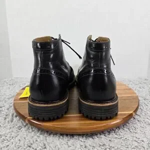 Sebago Pinehurst Black Leather Wingtip Brogue Casual Dress Boots Mens 11 M