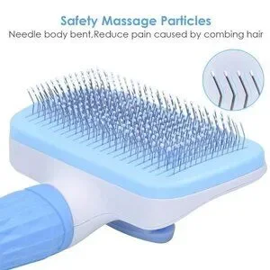 Self Cleaning Slicker Brush Grooming Tool For Cats Dogs NWT