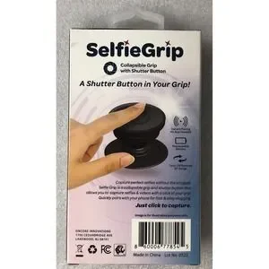 Selfie Grip Collapsible Phone Grip Pop Shutter Button W/ Bluetooth - Pink - NEW